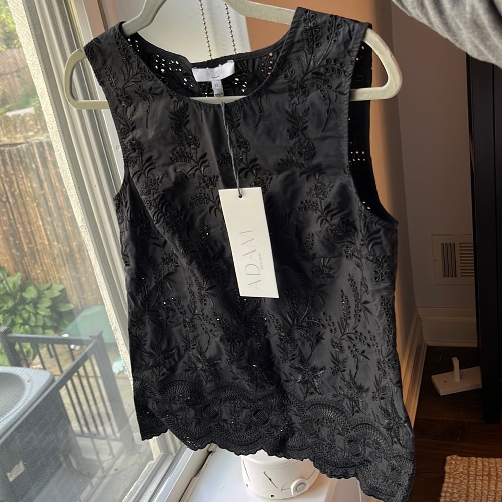 NWT Adam Lippes Eyelet Sleeveless Top - Size 0